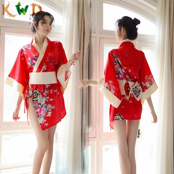

KWD Women Kimono sexy Lingerie Japanese Uniform Sexy nightwear Lingerie hot exotic babydoll dress nightclub performance clothes