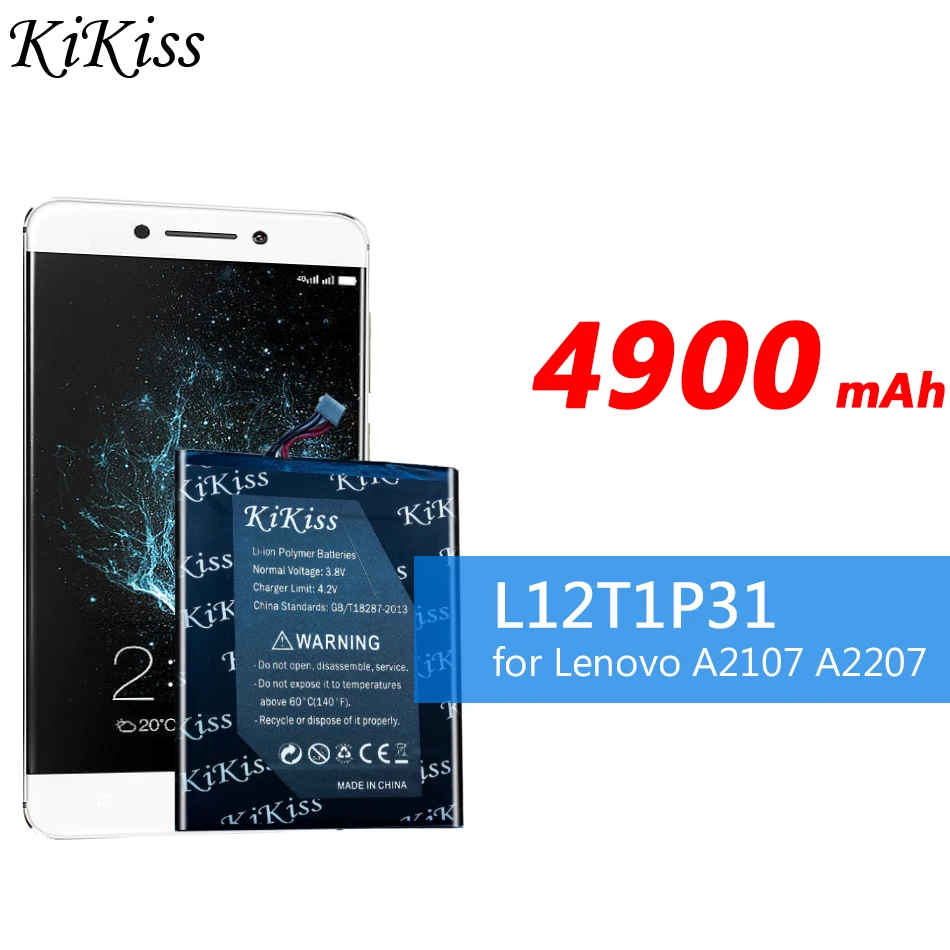 Мощный аккумулятор 4900 мАч L12T1P31 для Lenovo A2 R6907 BL195 A2107 A2107A A2207 A2207A-H. Бесплатный