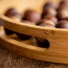 Wooden Round Serving Tray Wood Plate Tea Food Dish Drink Platter Multipurpose 4