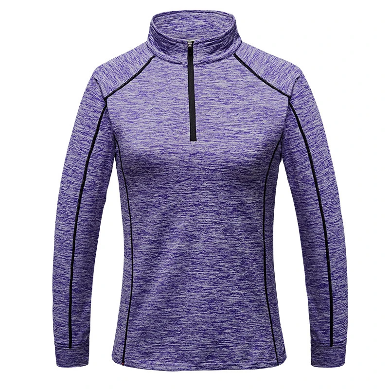 Быстросохнущая футболка с длинным рукавом для женщин и мужчин, для пеших прогулок, для весны и осени, для спорта на открытом воздухе, для скалолазания, походов, рыбалки, дышащая футболка - Цвет: Woman Purple
