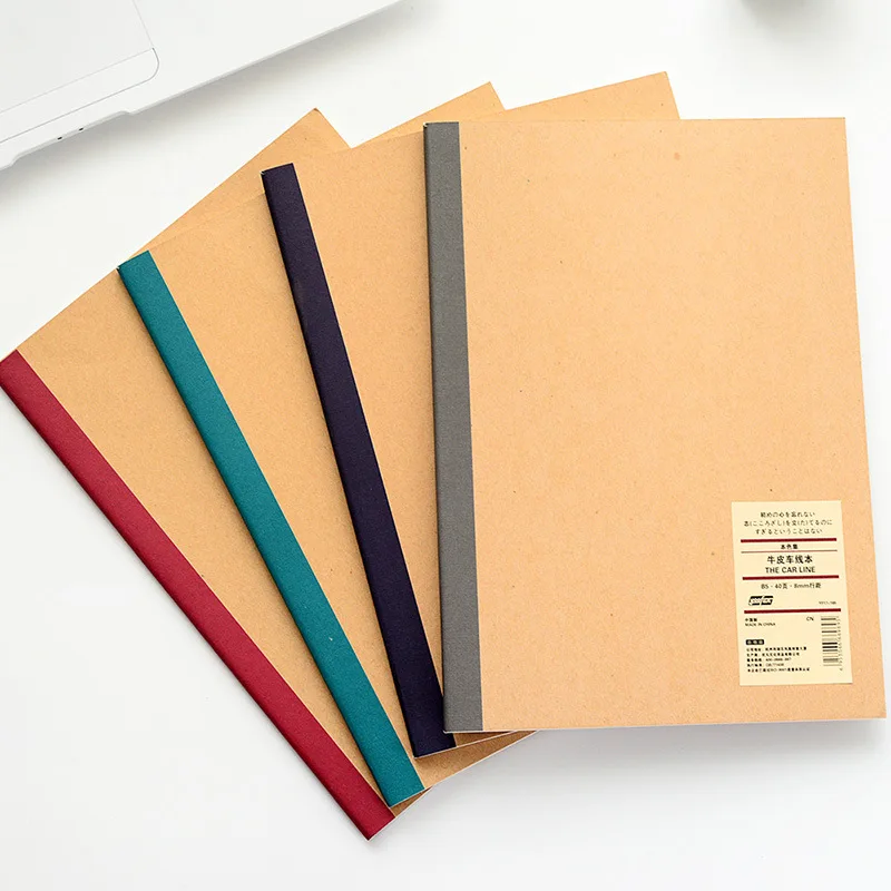 

Retro Notebook Memo Pad School Office Pads Stationery Car-Line Blank Paper Horizontal-line Pages Original Color Free shipping
