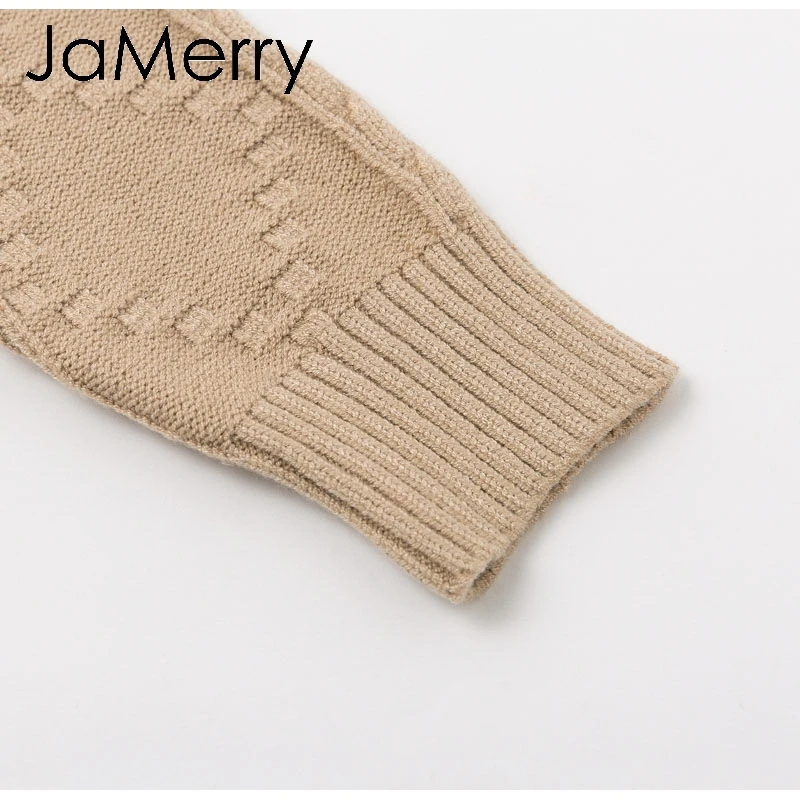 JaMerry Vintage elegant two piece set women knitted dress suit Autumn winter long sleeve ladies suit Party female sweater dress