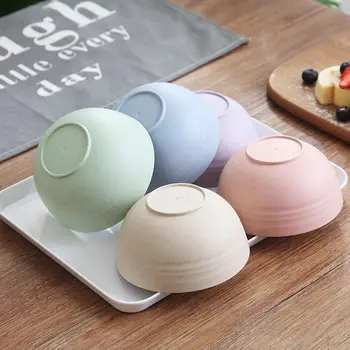 

Wheat Straw Tableware Rice Soup Bowl Set Home Adult Dinner Bowl Japanese Creative Plastic Bowl Anti-fall Salad Bowl Soup Bowl