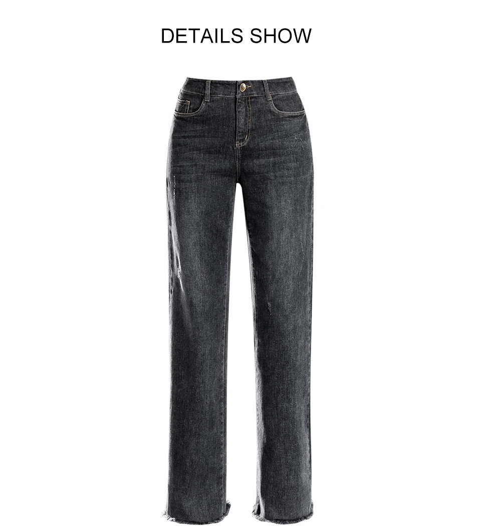 Shangege женские широкие джинсы с кисточками с высокой талией свободные длинные брюки Бесплатная доставка