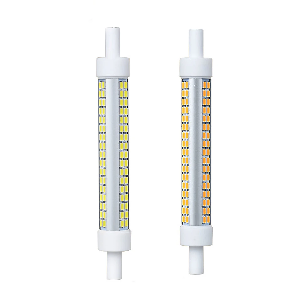 

R7S LED Bulbs Dimmable 118mm 10W 220v 1428000LUX Replace 500W Halogen Bulb Warm White for Floodlight 1pcs Packing