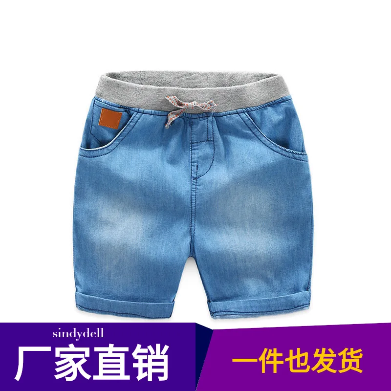 Baby Denim Shorts Summer Wear New Style BOY'S Childrenswear Elastic Children Waist Fashion in Pants Kz-a136