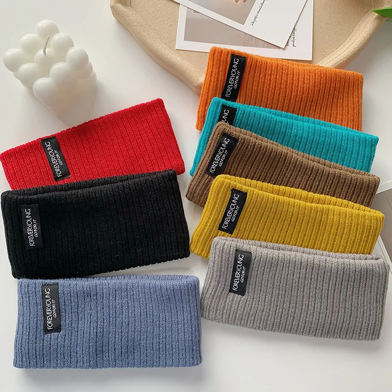 Winter Warm Fleece Headband Korean Wide Elastics Hair Band Wool Sport Knit Wide-brimmed Hairband Headwrap Girls Hair Accessories newborn photography prop accessories set felt needle wool basketball felted rainbow baby gift photo shoot boy sport toy football