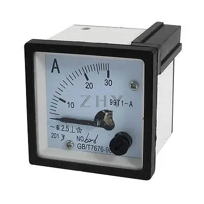 

30A Analog AC Current Plastic Shell Square Panel Meter Gauge