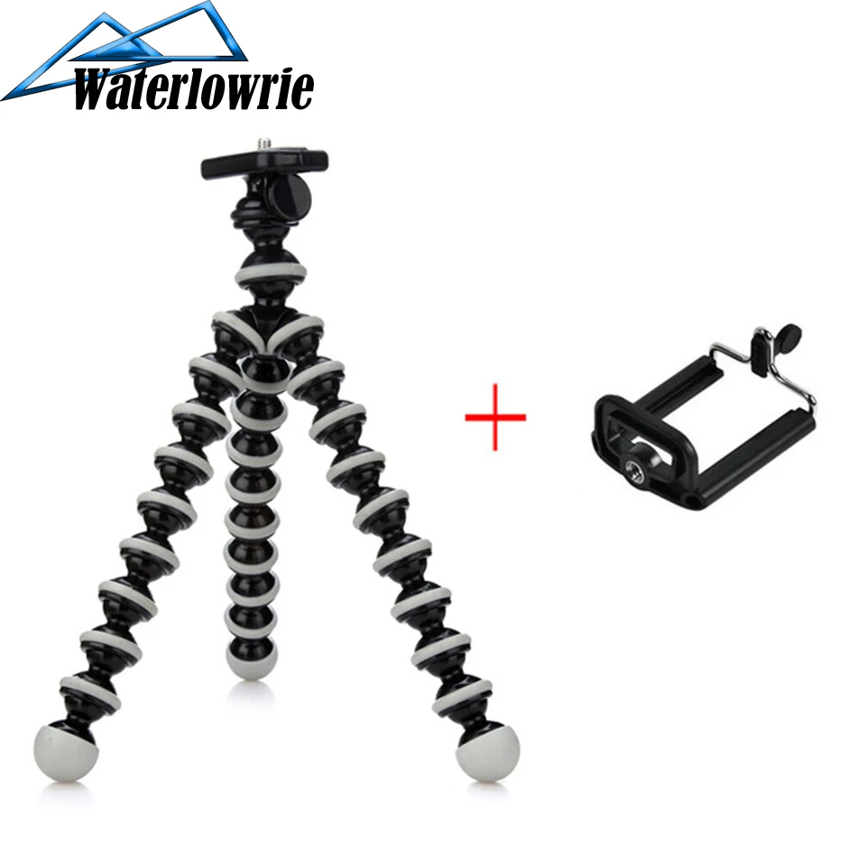 Black Phone Tripod Гибкий мини-штатив Осьминог для мобильного телефона samsung Xiaomi huawei iphone Экшн-камера для GOPRO SJCAM YI универсальный держатель - Цвет: Black Phone Tripod