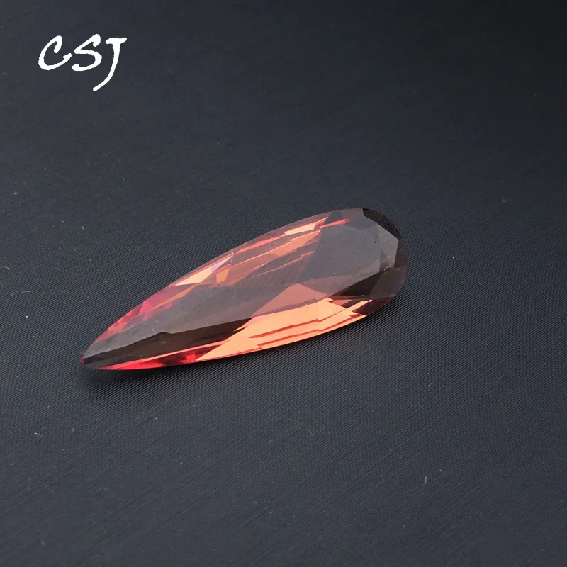 CSJ Elegant Zultanite Loose Gemstone Pear10*30mm Created Sultanite For Silver or Gold Diy Fine Jewelry Gift loose gemstones