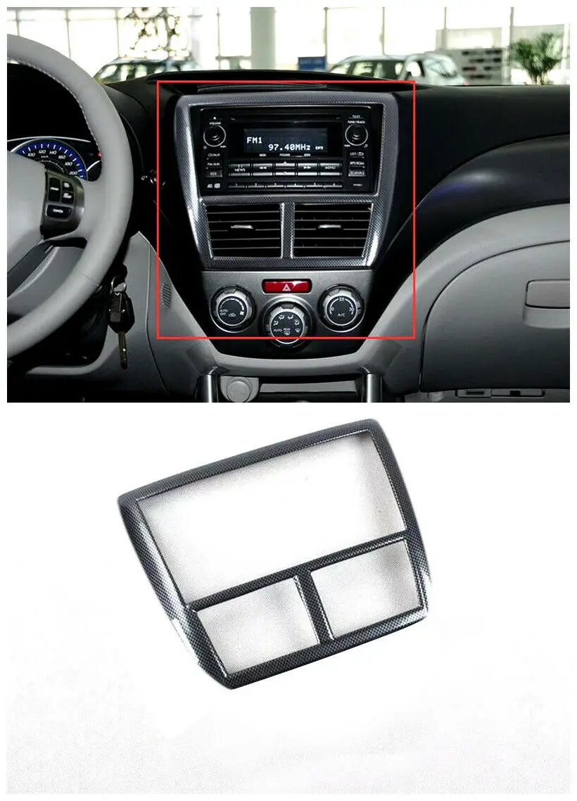 Подходит для Subaru Forester 2009 2010 2011 2012 углеродное волокно отделка интерьера 10 шт
