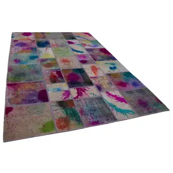 

205x300 Cm Multicolor Handmade Patchwork Rug-7x10 Ft