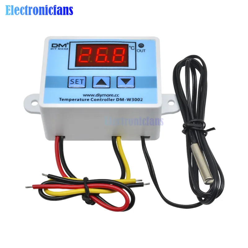 XH-W3002 W3002 цифровой AC110-220V DC 12 В 24 В W3002 светодиодный контроллер температуры микрокомпьютерный термостат