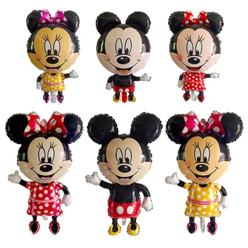 

200pc/lot Mickey Minnie Mouse foil Balloons Classic kids Toys Birthday Party decoration Supplies Big Size balloons wholesale