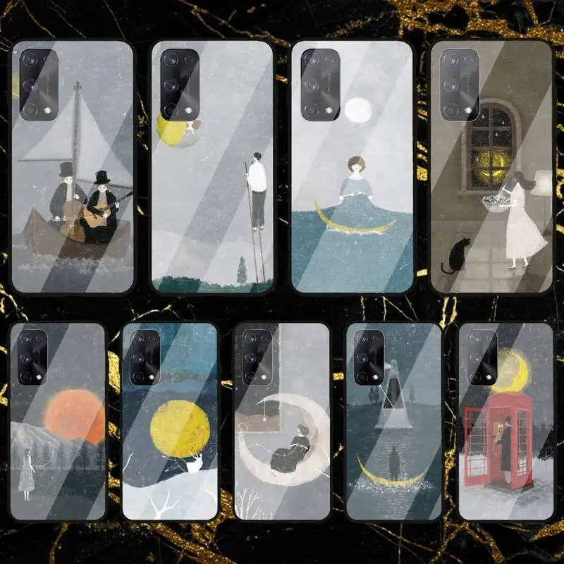 RUICHI Akira Kusaka искусство Луна для Oppo R9 11 17 PRO F5 7 9 A5 37 57 59 83 стеклянная оболочка |