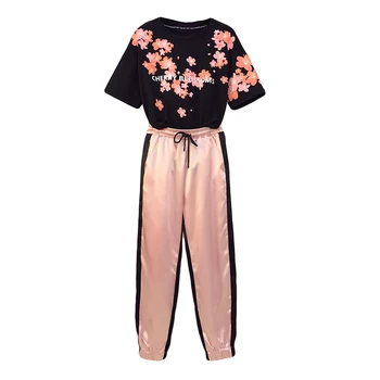 

2020 Summer Clothes For Women Large Plus Size 5XL sports suit Top And Pant Two Piece Set Sportwear Tracksuit Matching Set outfit