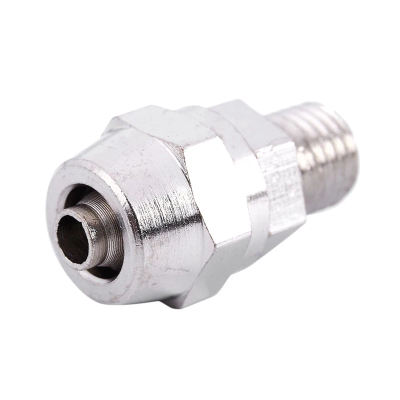 

M8 Male Threaded 4x6mm Air Hose Pneumatic Fitting Straight Quick Coupler Silver
