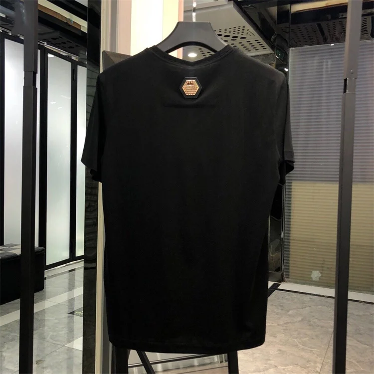 STARBAGS PP T-shirt с длинным рукавом мужской хлопок черный топ Череп Стиль Осень популярный логотип Половина рукава