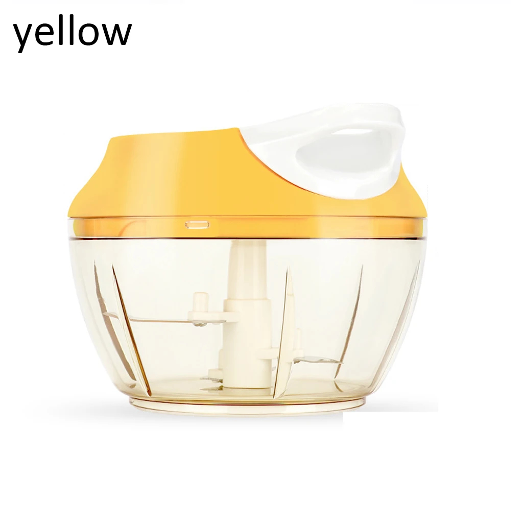 yellow Многофункциональный измельчитель овощей, измельчитель еды, измельчитель, блендер, терка для чеснока, измельчитель, ручная мясорубка, измельчитель, кухонные аксессуары - Цвет: yellow