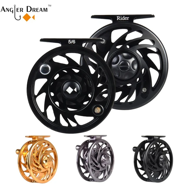 Angler Dream Rider Series 7/8 WT Fly Reel With Spare Spool Large Arbor CNC  Machined Fly Fishing Reel