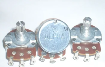 

2pcs/lot ALPHA switch type 24 B1K B25K B250K A500K B1M A1M B2M guitar potentiometer