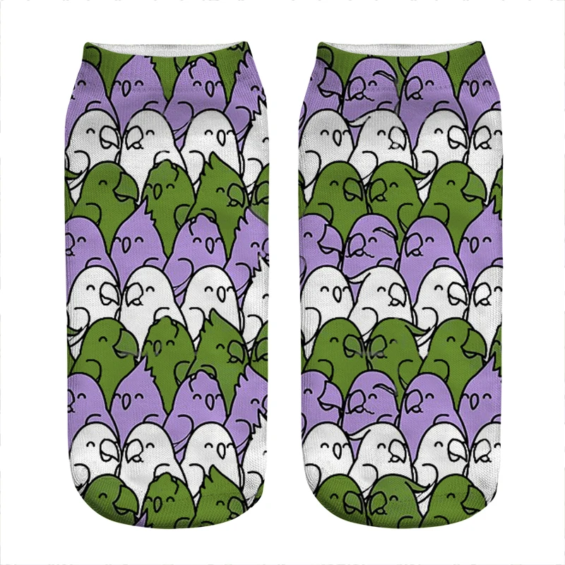 

Women's socks kawaii Funny Genderqueer Pride Parrot Socks Woman harajuku Happy Funny Novelty cute girl gift Socks for women