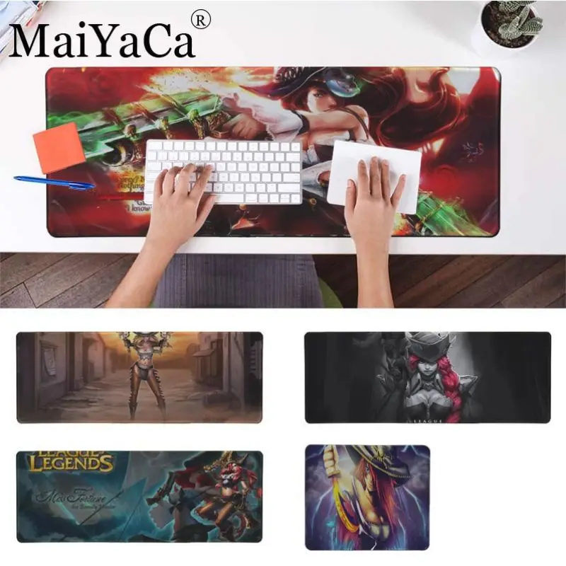 

MaiYaCa In Stocked Funny Miss Fortune Rubber Mouse Durable Desktop Mousepad large big pc mousepad for cs go lol dota2
