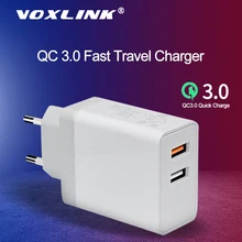 Быстрое зарядное устройство VOXLINK 3,0, 240 в, быстрое зарядное устройство для iPhone Xxs8, 7, iPad, samsung Galaxy s8, s9, s10, Galaxy, htc, Xiaomi, huawei, Nexus