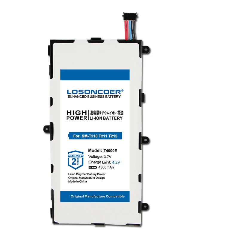 LOSONCOER 4800 мА/ч, T4000E Батарея для samsung Galaxy Tab 3 7,0 ''SM-T210 T211 T215 T217 T2105 T217A SM-T210R P3210 P3200