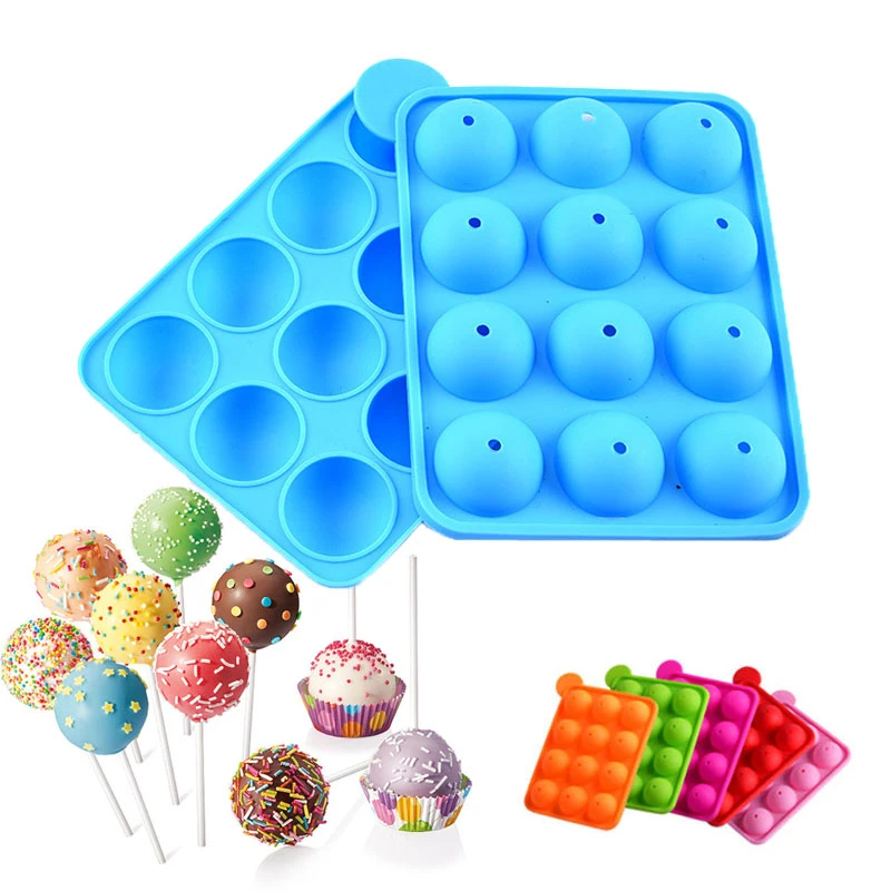12 Hole Silicone Cake Pop Mold Ball Shaped DIY Mold Kitchen Lollipop  Chocolate Cake molds Baking Ice Tray Stick Tool Moulds|Cake Molds| -  AliExpress