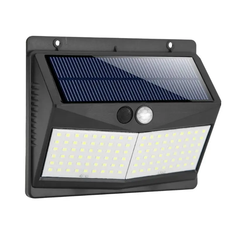 Открытый 140LED датчик движения PIR на солнечной батарее настенный светильник 3 режима водонепроницаемый уличный светильник с низким тепловым излучением с долгим сроком службы - Испускаемый цвет: 1PCS A