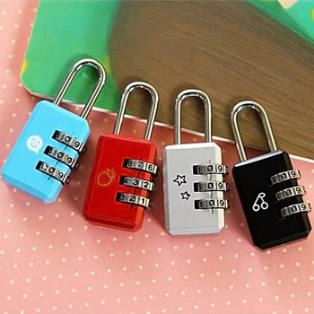 

3 Digit Dial Combination Diary Notebook Password Lock Suitcase Luggage Metal Code Password Lock Padlocks (Random Color)