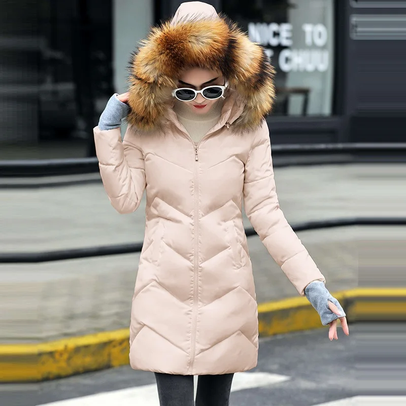 Winter jacket women Winter Female Long Jacket Winter Coat Women Fake Fur Collar Warm Woman Parka Outerwear Down Jacket Coat