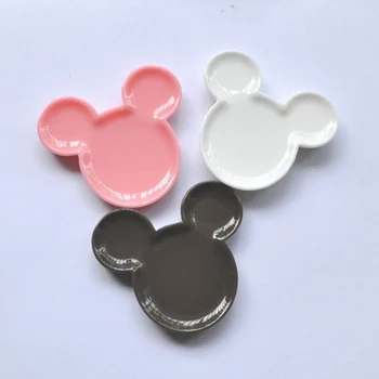 

20Pcs/lot Simulation Mini Plate Cartoon Mouse Shape Flatback Resin Cabochon Accessories Fit Phone Deco Part Scrapbooking 38*36mm