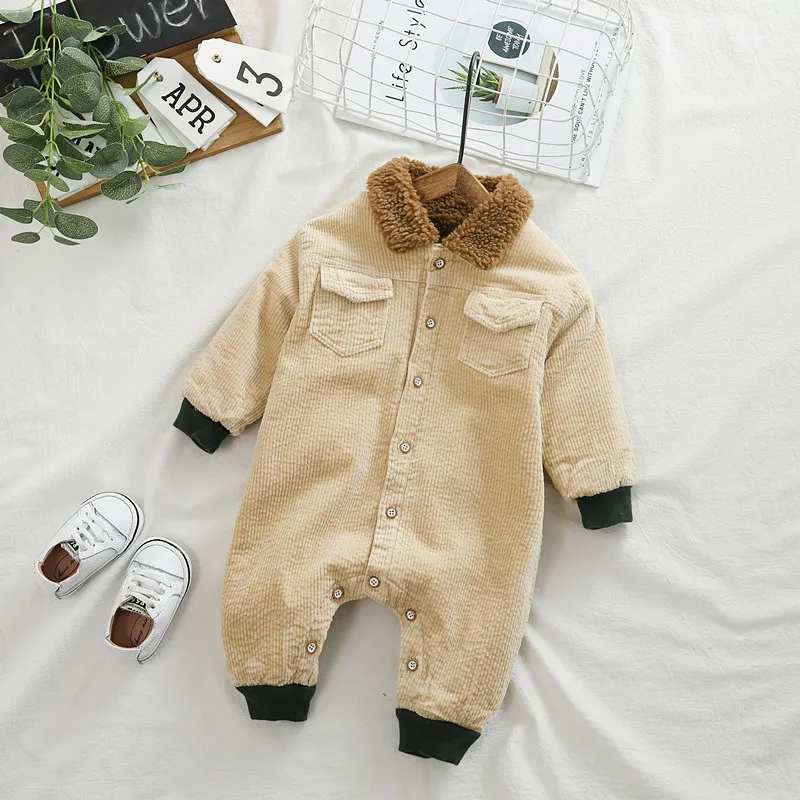 Beige Для новорожденных комбинезон детский комбинезон детский зимний детские вещи комбинезон для новорожденных одежда для малышей детский комбинезон ползунки для новорожденных - Цвет: Beige