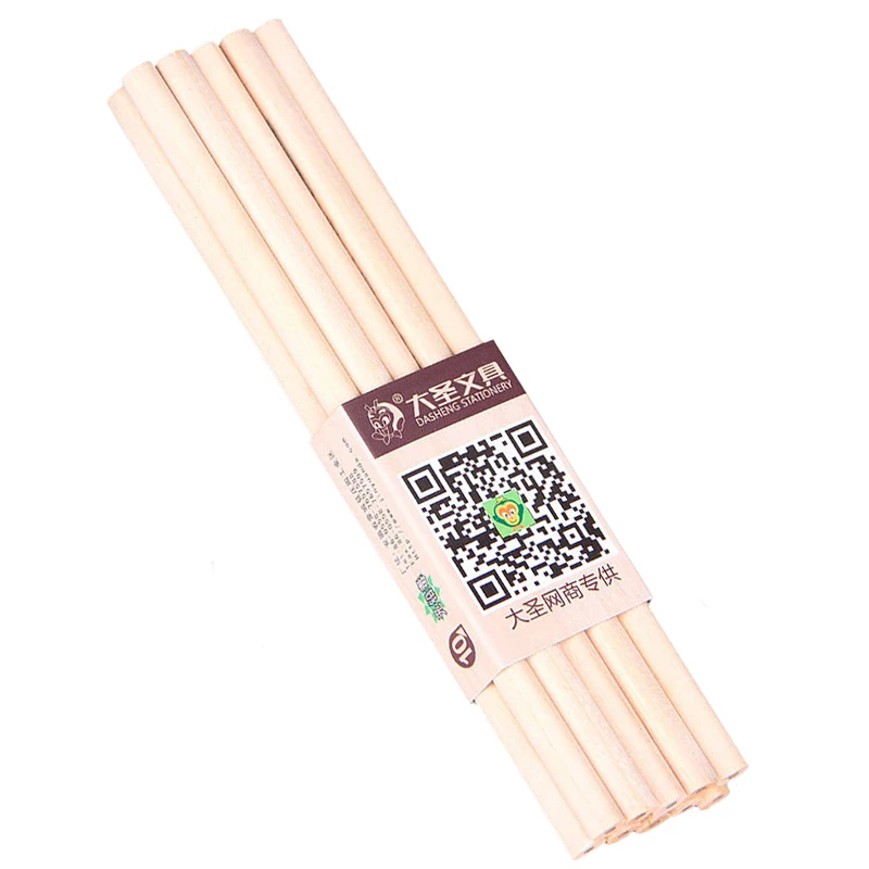 10pcs / handmade environmentally friendly natural wood pencil HB triangle rod standard pencil quality stationery office - Цвет: Синий