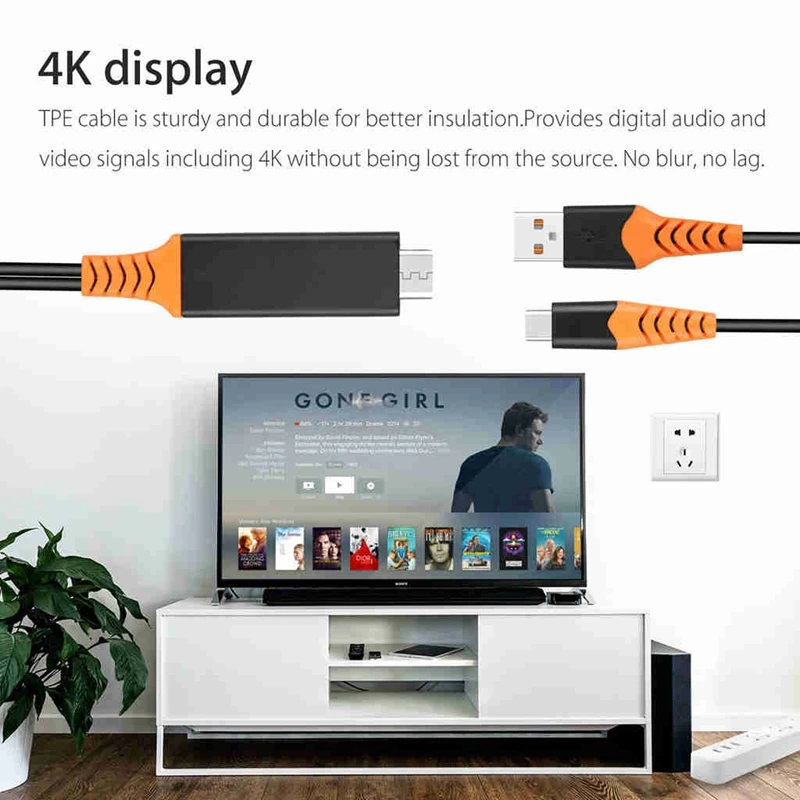Топ Тип C к Hdmi Hdtv Av ТВ кабель адаптер для samsung Galaxy S9 S8 Note 9 Note 8