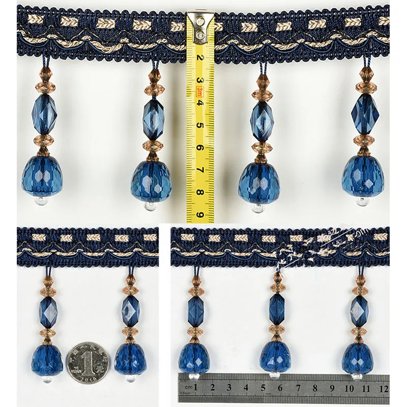 Qgvish 1 м хрустальные бусины занавески кружевные планки DIY шитье диван сценический подзор шторы аксессуары кружевная лента ремни отделка домашний декор
