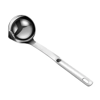 

Stainless Steel Grease Trap Double-nozzle Oil Separator Drink Soup Spoon Filter Oil Anti-scald Insulation Filter Spoon