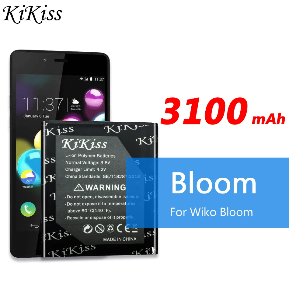 Для смартфона Wiko Bloom емкостью 3100 мАч аккумулятор высокой емкости для Wiko Bloom