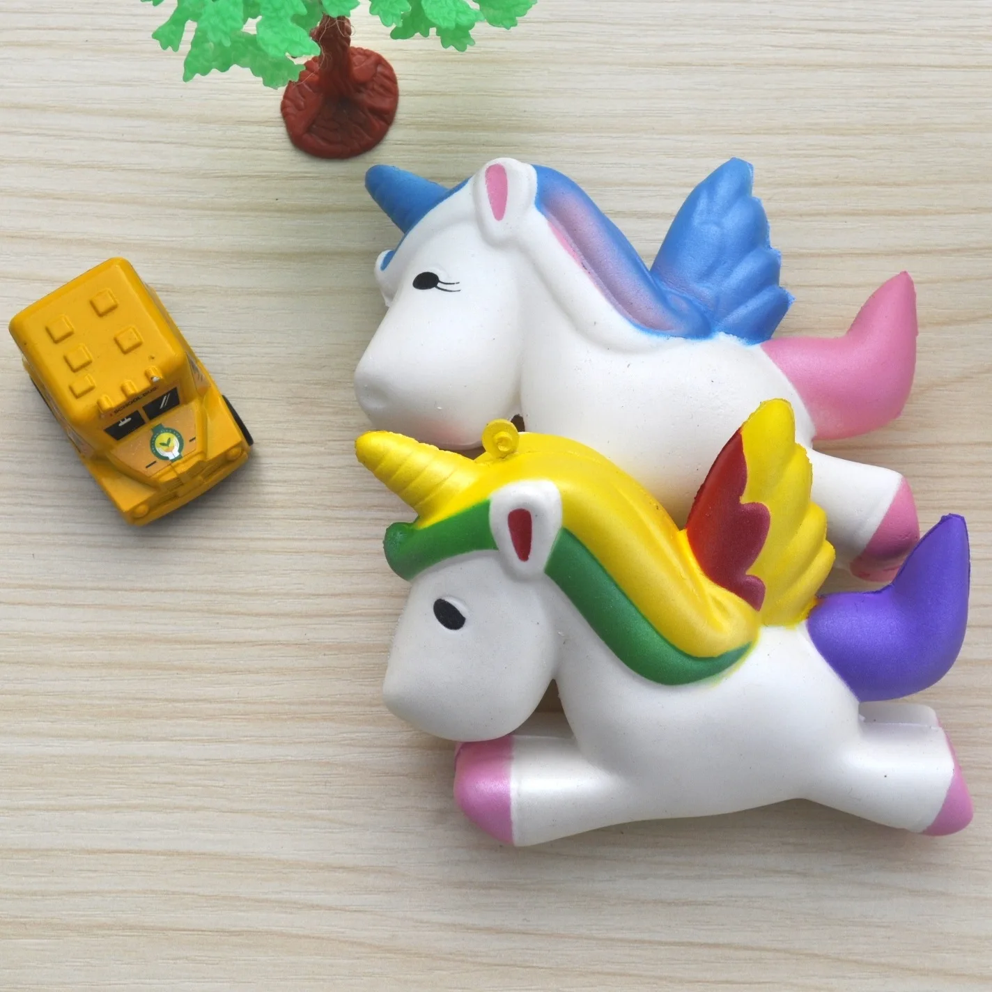Игрушки мягкие игрушки Pu модель Пегас Единорог красочные пены памяти Пегас пены памяти ноги лошади
