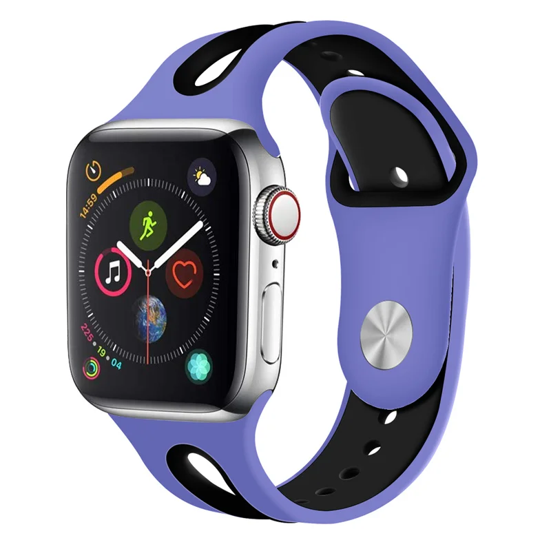 27 Ремешок для Apple Watch 38 мм 40 мм силиконовый спортивный ремешок для Apple Watch 4 44 мм 42 мм сменные полосы 81003 - Цвет ремешка: 27