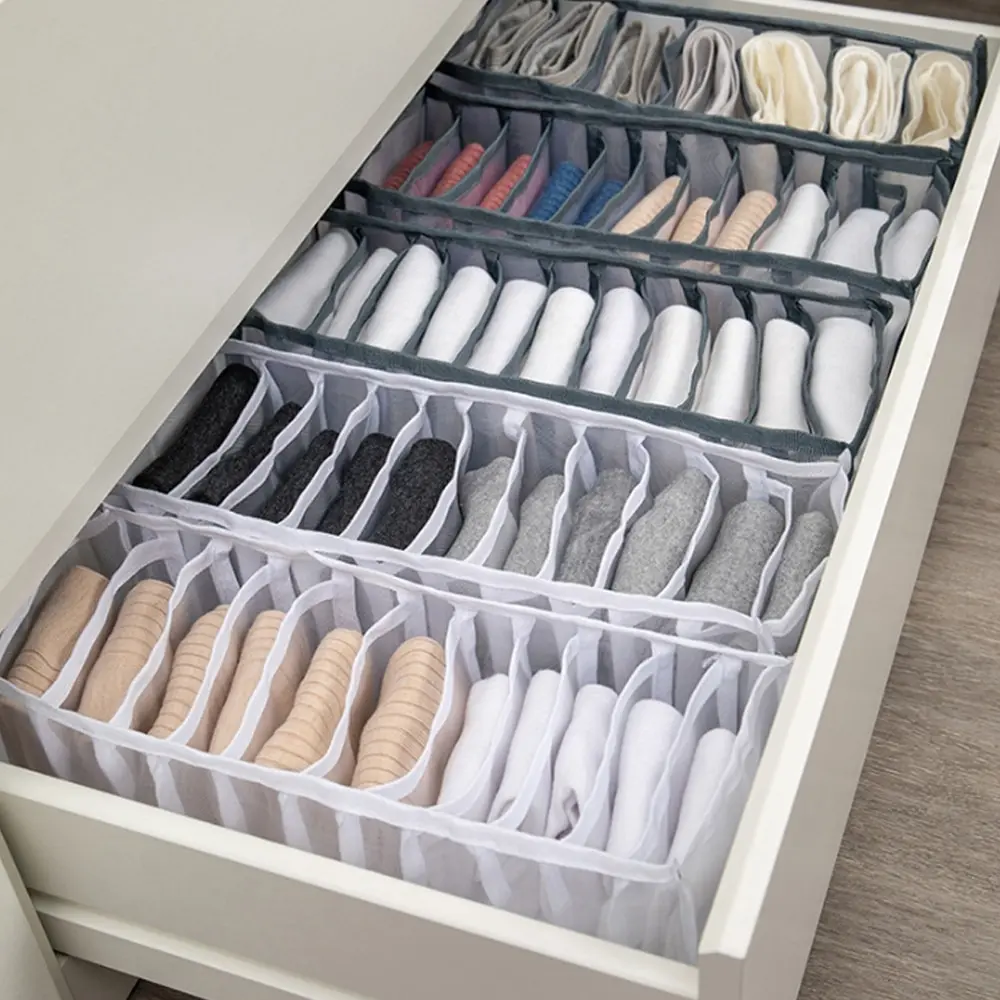 Underwear Bra Socks Storage Box Drawer Divider Cabinet Wardrobe 