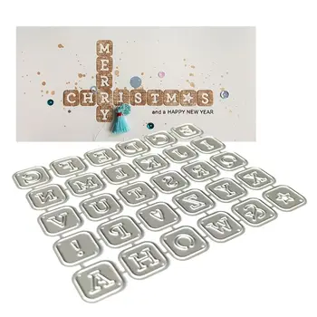 

Alphabet Letters Metal Cutting Dies Stencil Scrapbooking DIY Album Stamp Paper Card Embossing Decor Craft