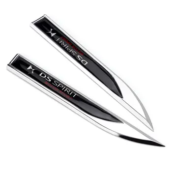 

Stainless Steel Decals Fender Side Badge Car Sticker For Citroen DS C2 C3 C4 C5 C3 C6 C4L C8 DS3 DS4 DS5 Nemo Elysee Emblem