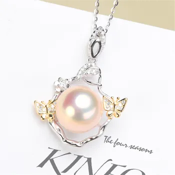 

S925 Sterling Silver Material Pendant Clasp Pearl Pinch Clip Bail Pendant Connectors Bail Beads Jewelry Findings Accessories