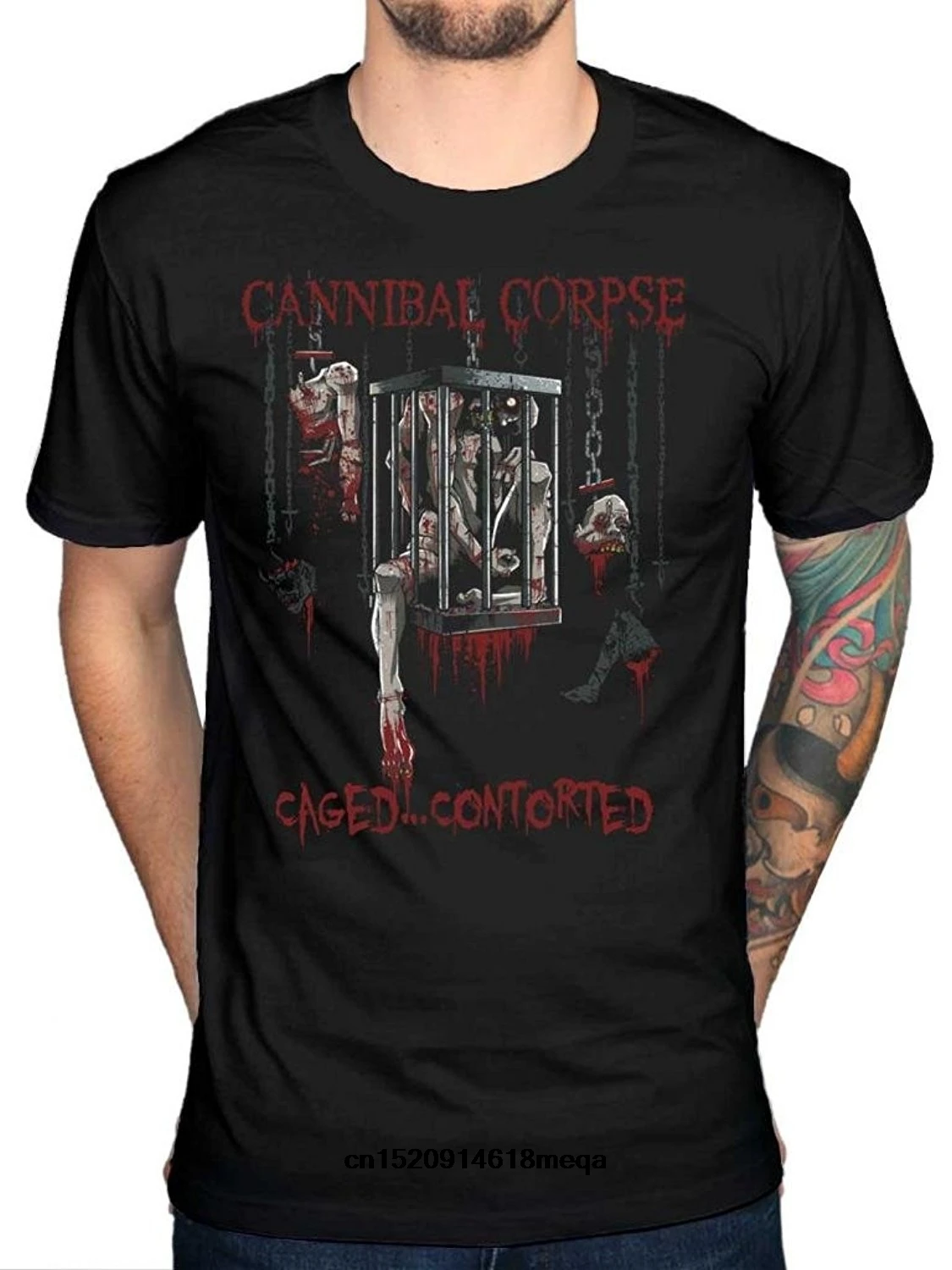 Забавные футболки Cannibal Corpse Cage Contorted Global Zombies Butchered At Birth Мужская модная футболка |