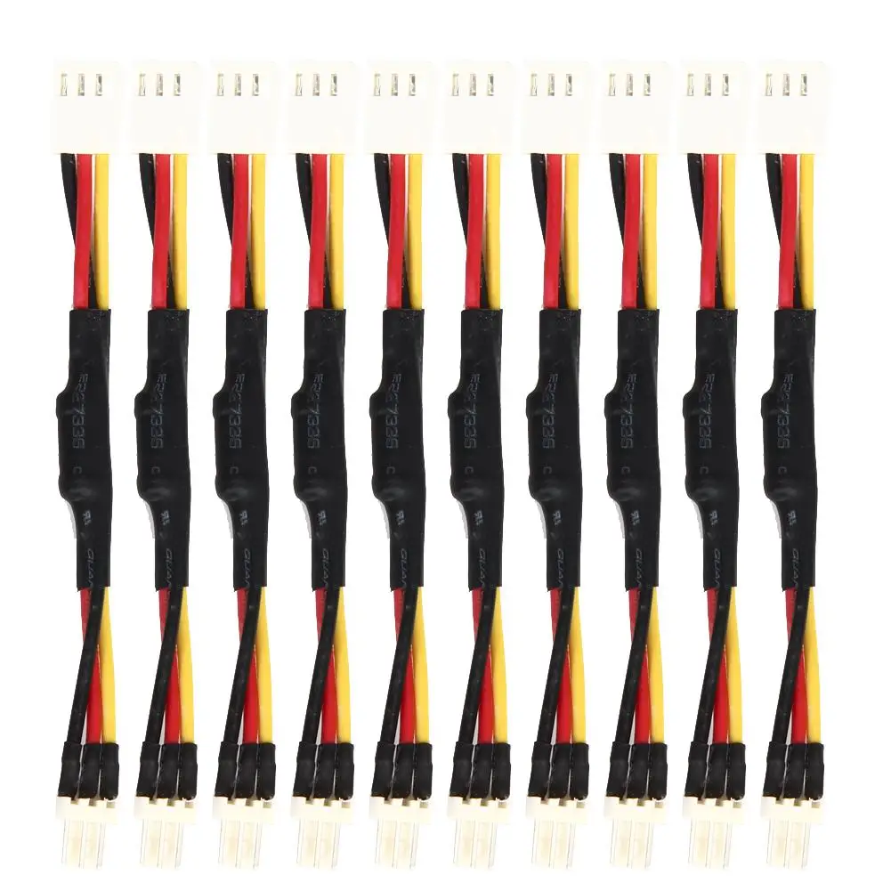 

10pcs 3PIN Reduce PC Fan Speed Noise Extension Resistor Cable Wire 3 Pin Male to Female Connector Adjust speed Fan Line