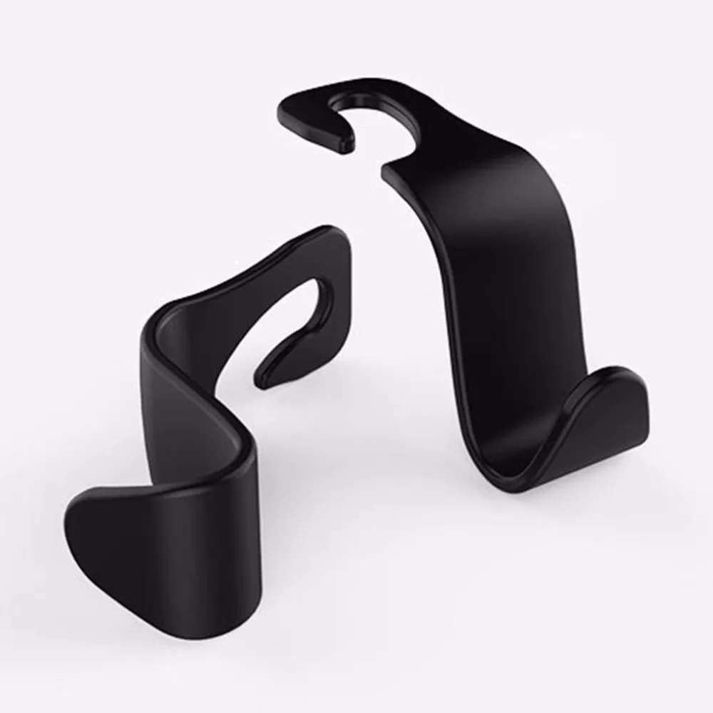 4PCS/SET Universal Car SUV Back Seat Headrest Hanger Storage Hooks Vehicle Seat Back Holders Car Accessories Black