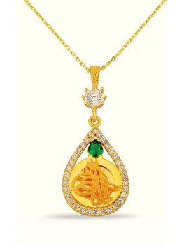 

Drop Mini Tuğralı Gold Frame Necklace 02-310-K1298